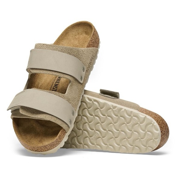Birkenstock Shoes - Birkenstock Uji Nubuck-Suede Leather - Taupe